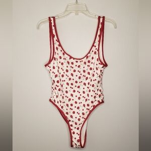 Frankies Bikinis For VS PINK SUMMER BERRIES ONE PIECE SZ L HIGH RISE MSR…